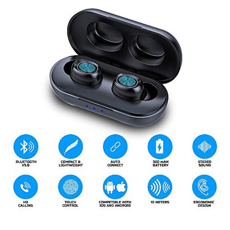 FreeSolo X1 in-Ear True Wireless Bluetooth Earbuds for Stereo Music with Microphone