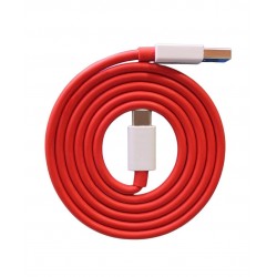 Airtree Compatible Dash/Warp Data Sync Fast Charging Cable Supported for All C Type Devices (Red and White) 3 feet