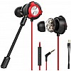 CLAW G13 Triple Driver Gaming Earphones with Adjustable Boom & in-line Mic, Volume Control, Mute Switch & 3D Stereo Sound Red