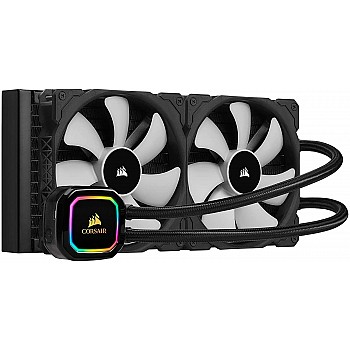 Corsair iCUE H115i RGB Pro XT, 280mm Radiator, Dual 140mm PWM Fans, Software Control, Liquid CPU Cooler 