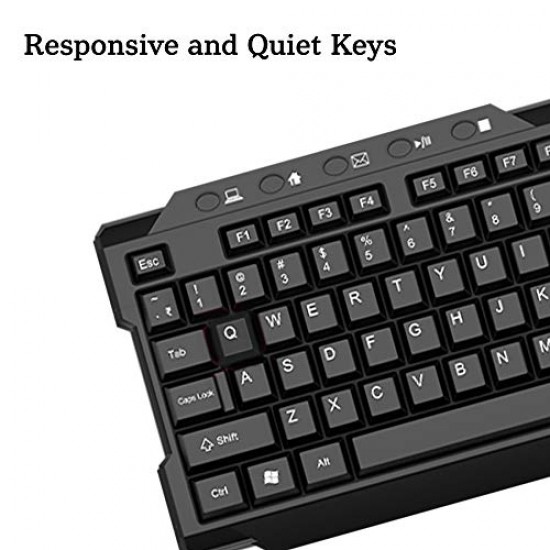 Quantum QHM7710 Multimedia Combo Wired USB Multi-Device Keyboard Black