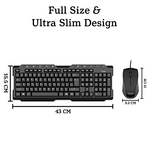 Quantum QHM7710 Multimedia Combo Wired USB Multi-Device Keyboard Black Quantum QHM7710 Multimedia Combo Wired USB Multi-Device Keyboard Black