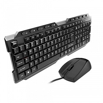 Quantum QHM7710 Multimedia Combo Wired USB Multi-Device Keyboard Black