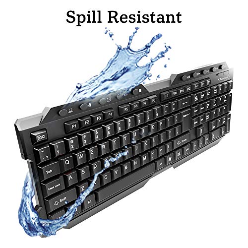 Quantum QHM7710 Multimedia Combo Wired USB Multi-Device Keyboard Black Quantum QHM7710 Multimedia Combo Wired USB Multi-Device Keyboard Black