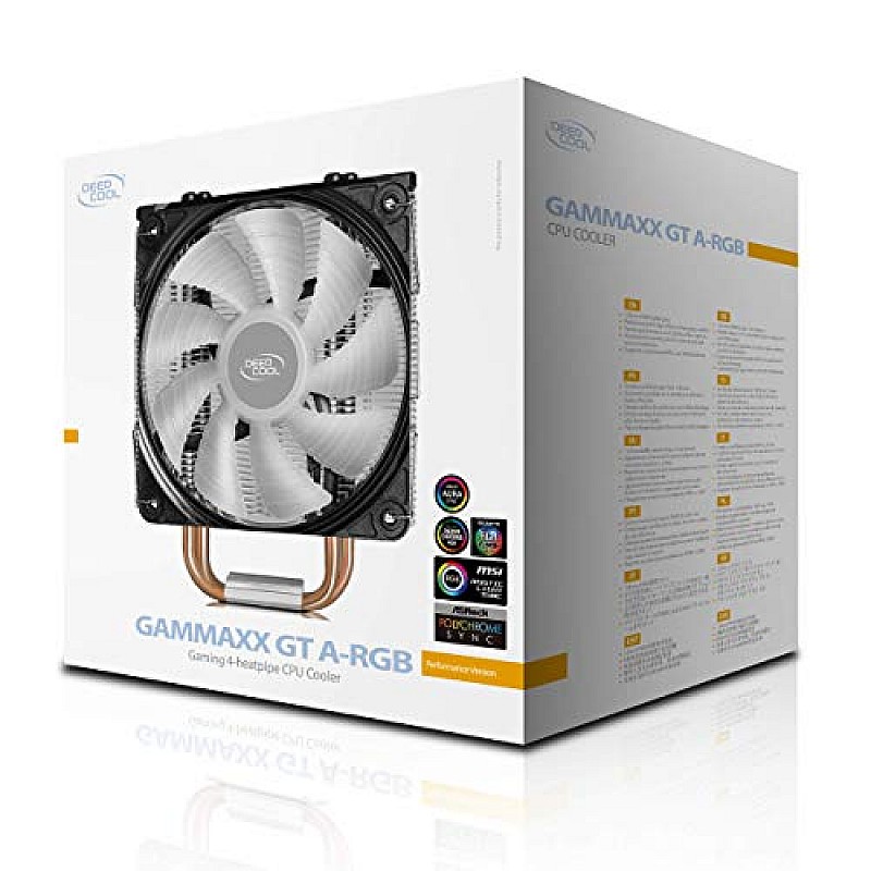 DEEPCOOL GAMMAXX GTE V2 CPU Air Cooler with 120mm RGB Fan for Intel LGA1200/1151/1150/1155/1366 and AMD AM4/AM3+/AM3/AM2+/AM2/FM2+/FM2/FM1