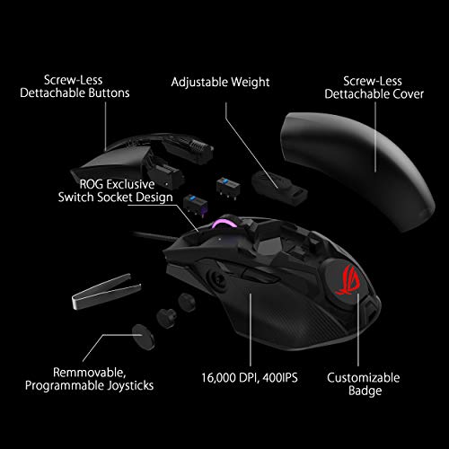 ASUS ROG Chakram Core Gaming Mouse (programmable Joystick, 16000 dpi Sensor) Black ASUS ROG Chakram Core Gaming Mouse (programmable Joystick, 16000 dpi Sensor) Black