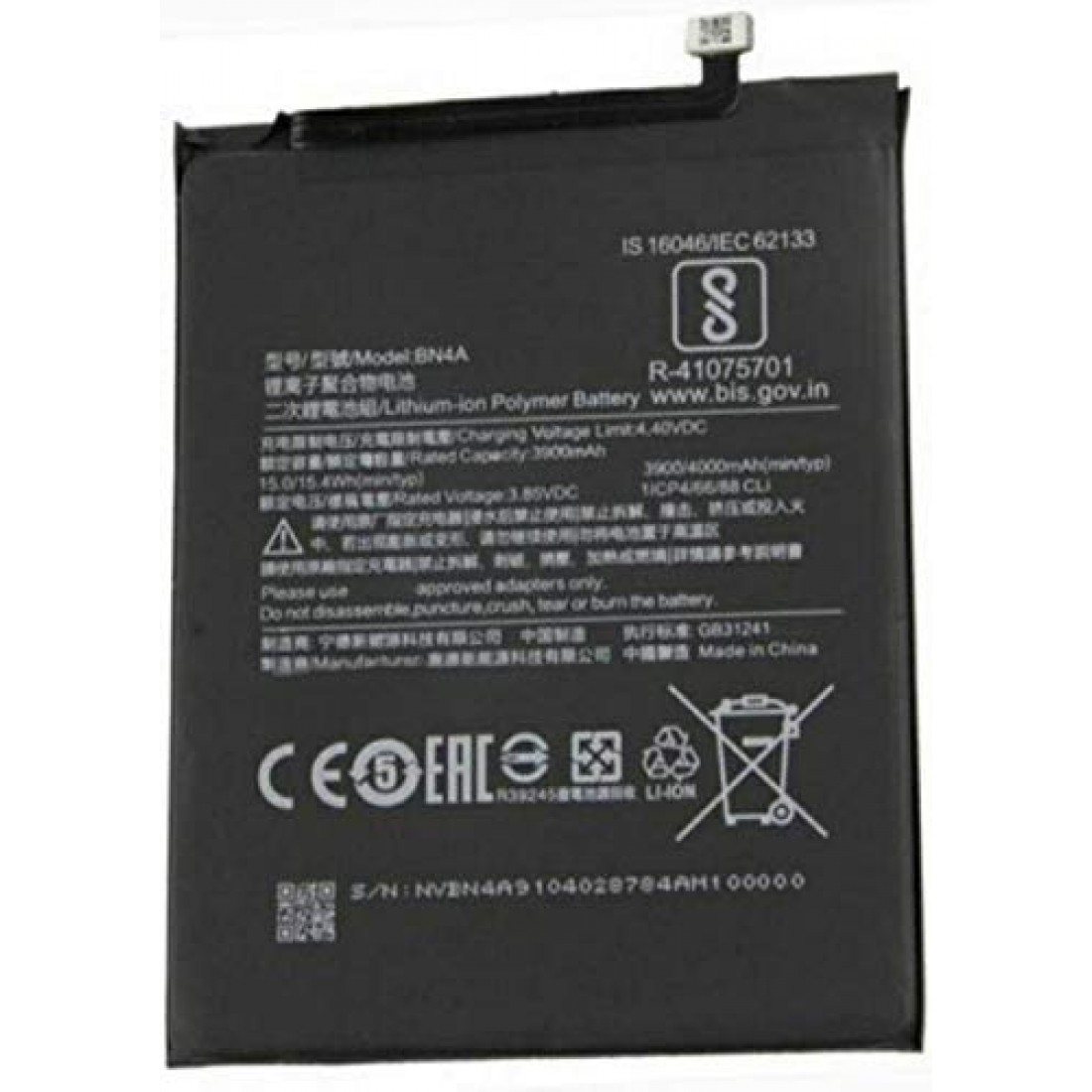 Bn4a Battery For Xiaomi Redmi Note 7 Pro 4000 Mah