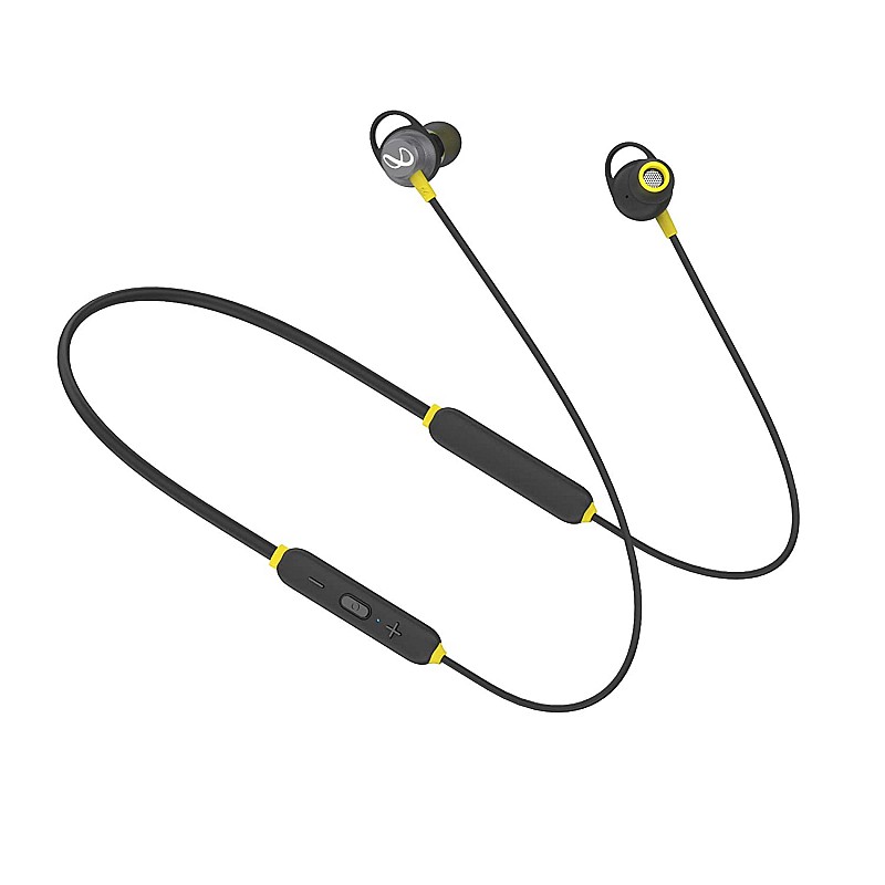 Infinity (JBL) Glide 120 Metal in-Ear Wireless Flex Neckband with Bluetooth 5.0 and IPX5 Sweatproof (Black and Yellow)