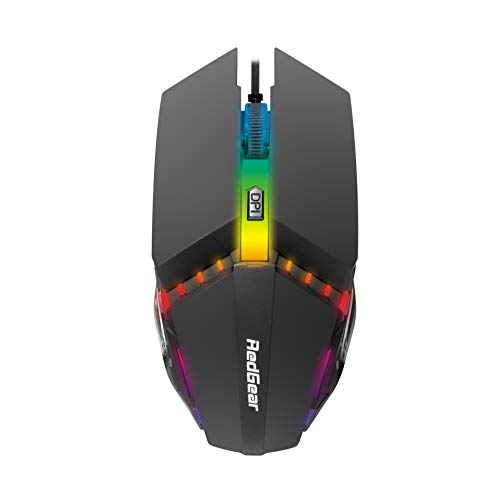 Redgear A-10 Wired Gaming Mouse with RGB LED Lightweight and Durable Design Black Redgear A-10 Wired Gaming Mouse with RGB LED Lightweight and Durable Design Black