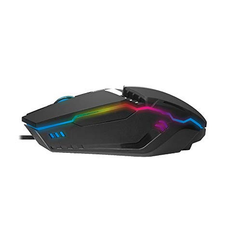 Redgear A-10 Wired Gaming Mouse with RGB LED Lightweight and Durable Design Black