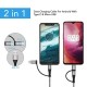 Dyazo 4 ft / 1.2 m 2 in 1 Cable [ Micro USB & Type C ] Nylon Braided Fast Charging 
