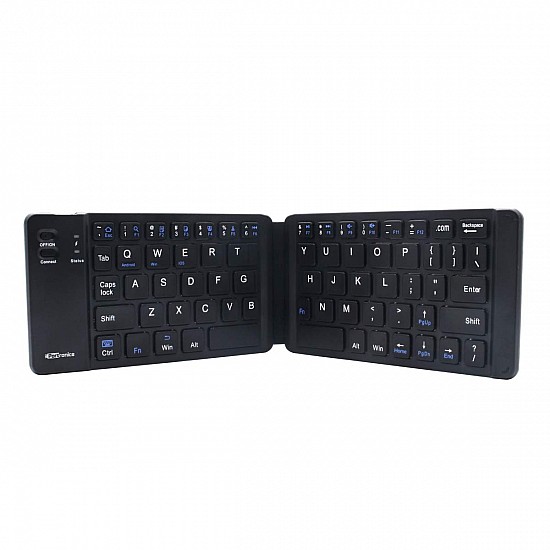 Portronics Chicklet POR-973 Foldable QWERTY Keyboard, Mini Pocket Sized, Rechargeable, Bluetooth Wireless Black