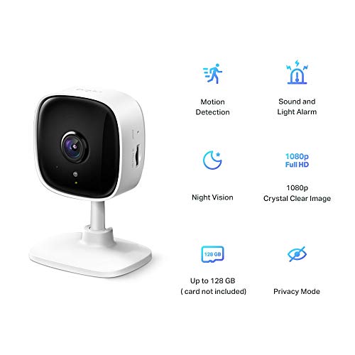 TP-Link Tapo C100 1080p Full HD Indoor WiFi Security Camera| Night Vision Intruder Alert Works with Alexa and Google, White TP-Link Tapo C100 1080p Full HD Indoor WiFi Security Camera| Night Vision Intruder Alert Works with Alexa and Google, White