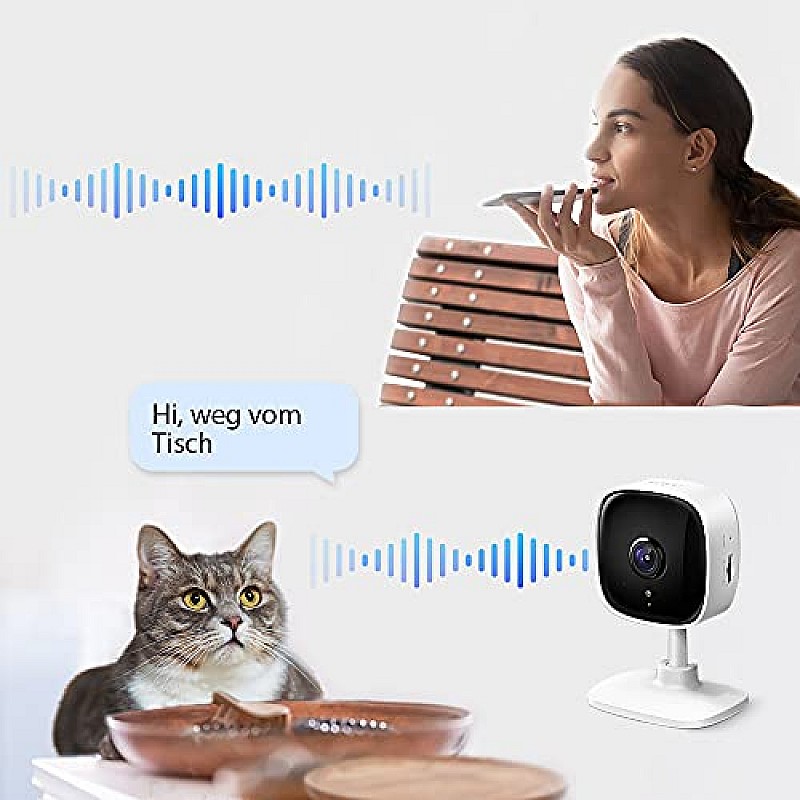 TP-Link Tapo C100 1080p Full HD Indoor WiFi Security Camera| Night Vision Intruder Alert  Works with Alexa and Google, White