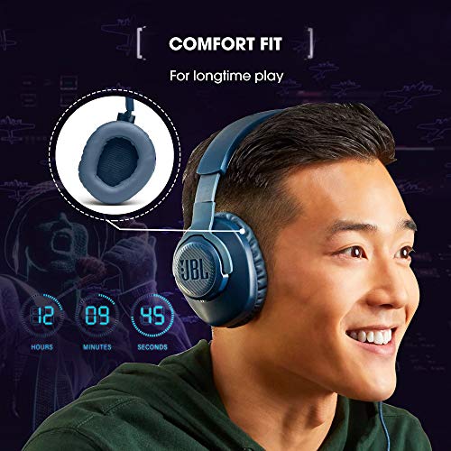 JBL Quantum 100 Wired Over-Ear Gaming Headset with Detachable Mic (Blue) JBL Quantum 100 Wired Over-Ear Gaming Headset with Detachable Mic (Blue)