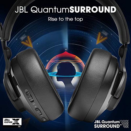 JBL Quantum 400 Over-Ear Gaming Headset with QuantumSurround (Black)