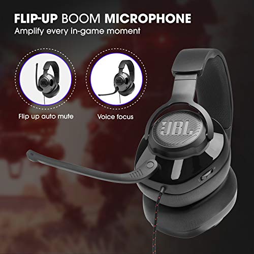 JBL Quantum 200 Wired Over-Ear Gaming Headset with Flip-up Mic (Black) JBL Quantum 200 Wired Over-Ear Gaming Headset with Flip-up Mic (Black)