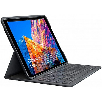 Logitech slim folio for ipad air (3rd generation) keyboard case with integrated wireless keyboard graphite