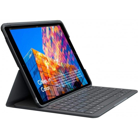 Logitech slim folio for ipad air (3rd generation) keyboard case with integrated wireless keyboard graphite