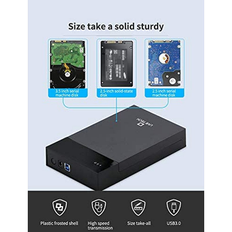 Live Tech 3.5/2.5 Inch SATA to USB 2.0 External Hard Drive Case for Laptop/Desktop/SSD HD (Hard Disk Not Included) (HDC05 USB 2.0)