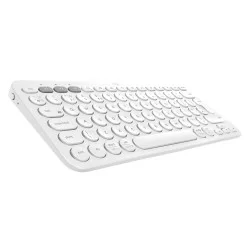 Logitech K380 Wireless Multi-Device Bluetooth Keyboard for Windows, Apple iOS, Android or Chrome (Off White)