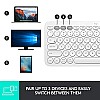 Logitech K380 Wireless Multi-Device Bluetooth Keyboard for Windows, Apple iOS, Android or Chrome (Off White)