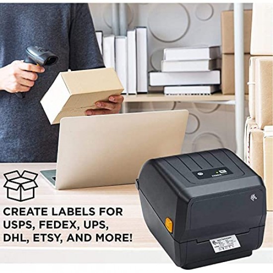 Zebra Zd220t Thermal Transfer Desktop Printer For Labels Receipts Barcodes Tags And Wrist Bands 4251