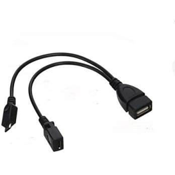 Terabyte Micro USB Male to 2.0 Female Host OTG Cable with Adapter and Power Y Splitter Terabyte Micro USB Male to 2.0 Female Host OTG Cable with Adapter and Power Y Splitter
