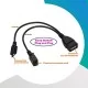 Terabyte Micro USB Male to 2.0 Female Host OTG Cable with Adapter and Power Y Splitter