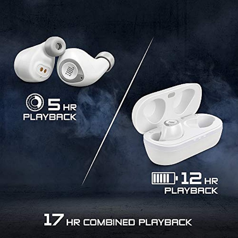 JBL T100TWS True Wireless in-Ear Headphones with 17 Hours Playtime, Stereo Calls & Bluetooth 5.0 (White)