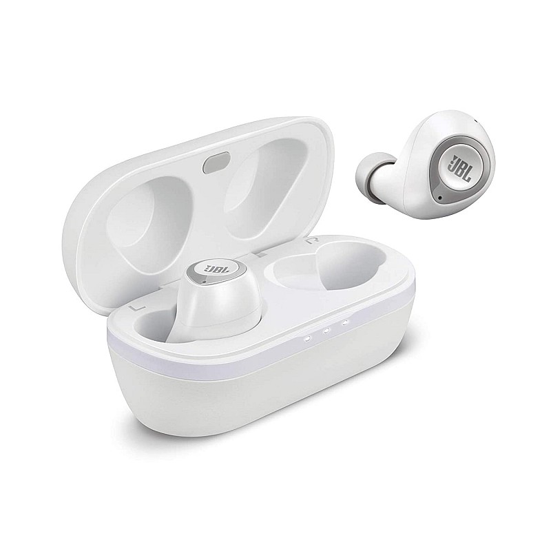 JBL T100TWS True Wireless in-Ear Headphones with 17 Hours Playtime, Stereo Calls & Bluetooth 5.0 (White)