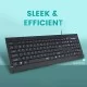 Zinq Technologies ZQ-1000 Spill-Resistant Wired USB Full Size Multimedia Keyboard with 104 Keys (Black) 