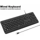 Zinq Technologies ZQ-1000 Spill-Resistant Wired USB Full Size Multimedia Keyboard with 104 Keys (Black) 
