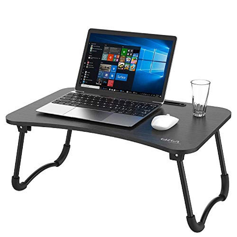 Multi-Purpose Portable Wooden Laptop Table (Black)