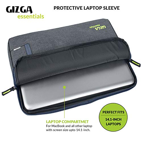 Gizga Essentials Laptop Bag Sleeve for 14 inch Laptop Case Cover PouchMacbook Pro Grey Gizga Essentials Laptop Bag Sleeve for 14 inch Laptop Case Cover PouchMacbook Pro Grey