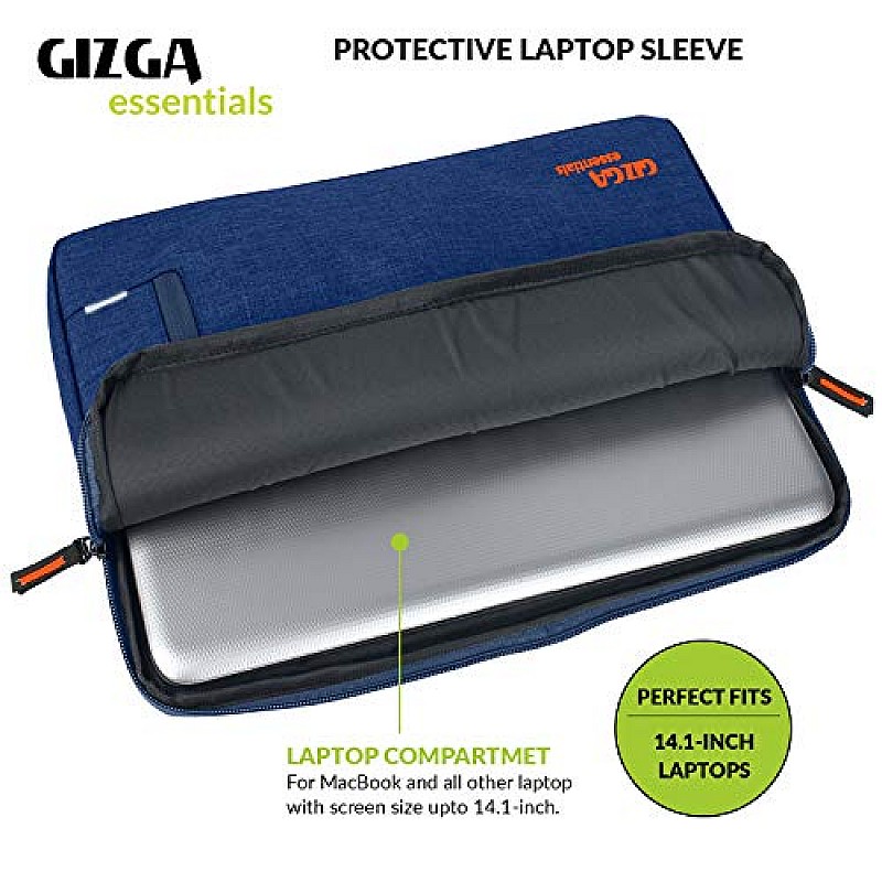 Gizga Essentials Laptop Bag Sleeve for 14 inch Laptop Case Cover PouchMacbook Pro Grey