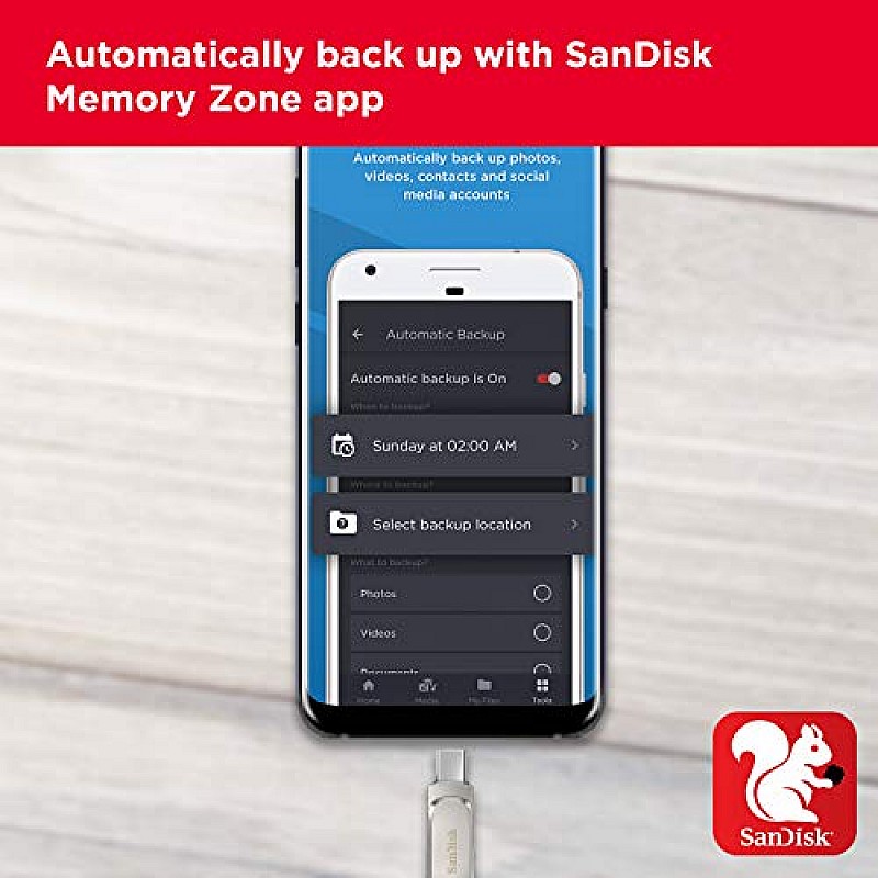 SanDisk Ultra Dual Drive Luxe Type C Flash Drive 128GB, 5Y - SDDDC4-128G-I35