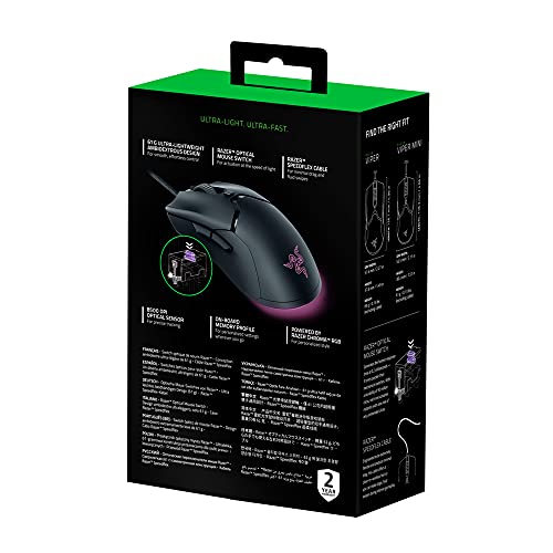 Razer Viper Mini Wired USB Gaming Mouse | 6 Programmable Buttons | 8500 DPI Optical Sensor Razer Viper Mini Wired USB Gaming Mouse | 6 Programmable Buttons | 8500 DPI Optical Sensor