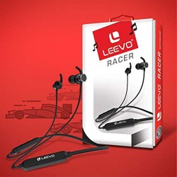 Leevo Racer Wireless Neckband Earphones with Micro SD Support and a Punchy Sound Ink Black
