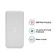 Redmi 10000mAh Lithium Polymer Power Bank with 10 Watt Fast Charging, (White)