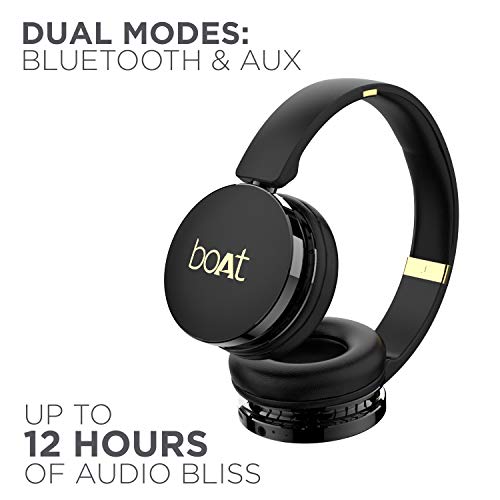boAt Rockerz 370 Wireless Headphone with Bluetooth 5.0, Immersive Audio Black boAt Rockerz 370 Wireless Headphone with Bluetooth 5.0, Immersive Audio Black