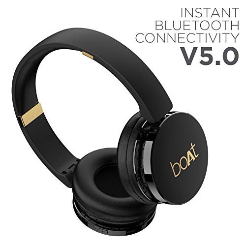 boAt Rockerz 370 Wireless Headphone with Bluetooth 5.0, Immersive Audio Black boAt Rockerz 370 Wireless Headphone with Bluetooth 5.0, Immersive Audio Black