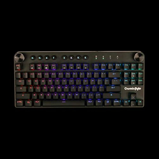 Cosmic Byte CB-GK-14 Sirius Bluetooth & Wired Mechanical Keyboard with Per Key RGB, Outemu Blue Switches (Black)
