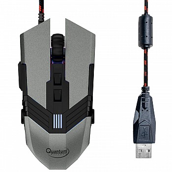 Quantum QHM233G Snype 1.0 3200 DPI Wired USB Gaming Mouse with 7 Programmable Keys