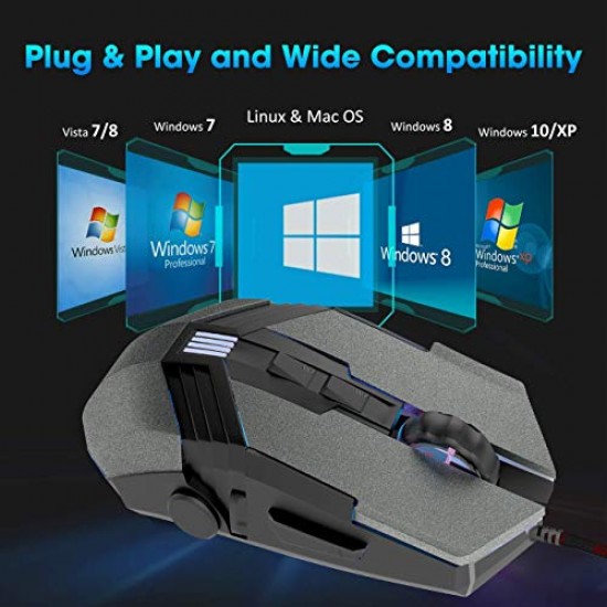 Quantum QHM233G Snype 1.0 3200 DPI Wired USB Gaming Mouse with 7 Programmable Keys