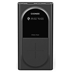 Gionee 10000mAh Li-Polymer Wireless Charging Power Bank with USB Port and Power Meter