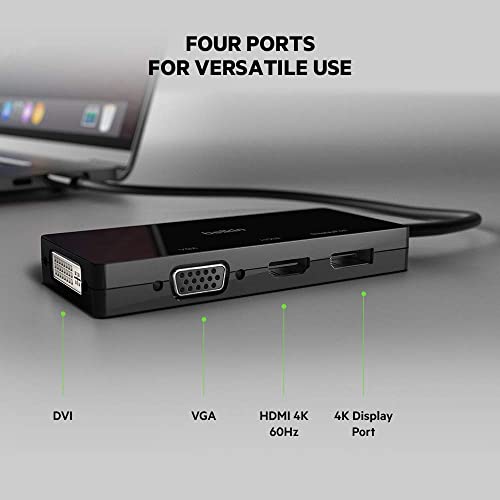 Belkin USB-C Video Adapter with Tethered USB-C Cable Connectivity for USB-C to DVI Port Belkin USB-C Video Adapter with Tethered USB-C Cable Connectivity for USB-C to DVI Port