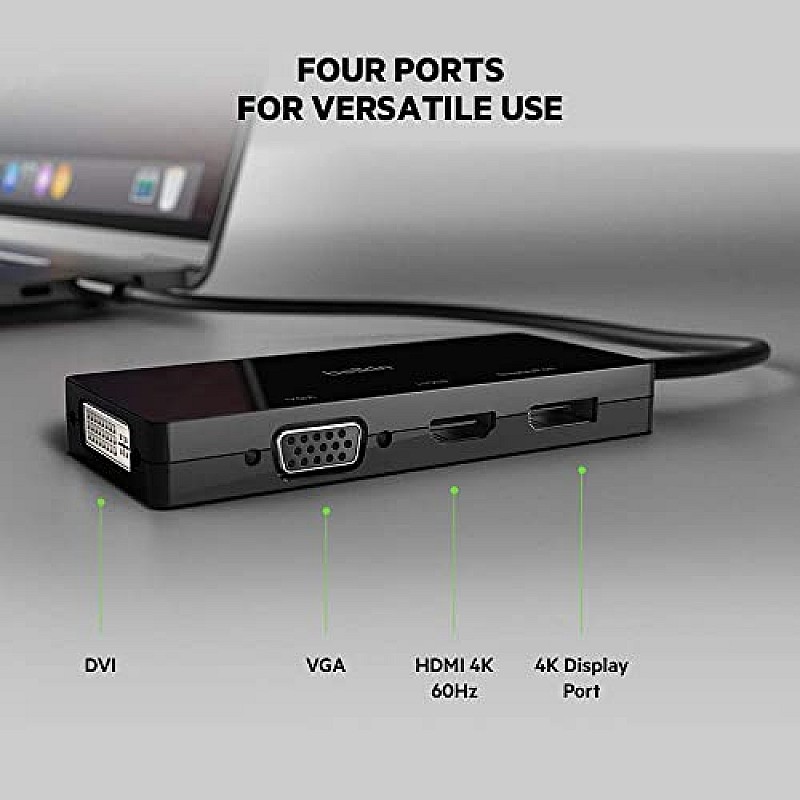 Belkin USB-C Video Adapter with Tethered USB-C Cable Connectivity for USB-C to DVI Port 