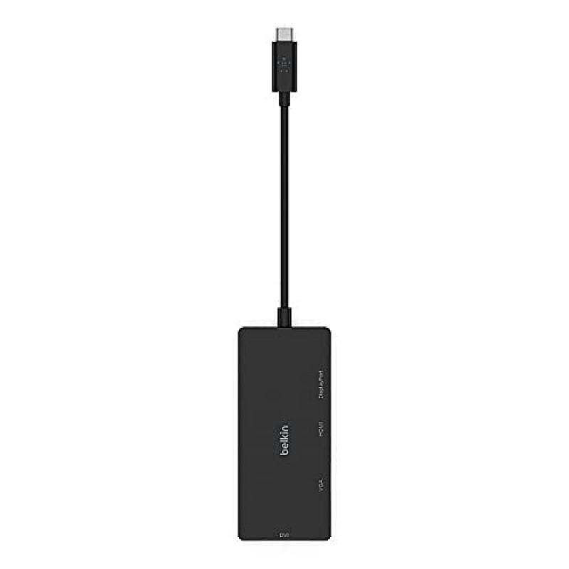 Belkin USB-C Video Adapter with Tethered USB-C Cable Connectivity for USB-C to DVI Port 