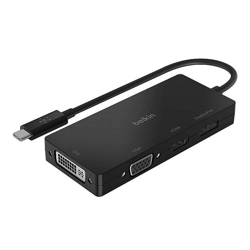 Belkin USB-C Video Adapter with Tethered USB-C Cable Connectivity for USB-C to DVI Port 